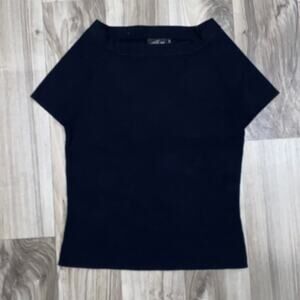City Silk‎ PS Super Smooth Ribbed Knit Cap Sleeve Top IMMACULATE